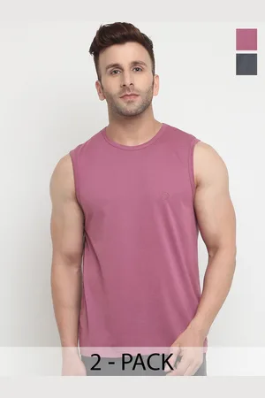 CHKOKKO Men Solid Round Neck Cotton T-Shirt