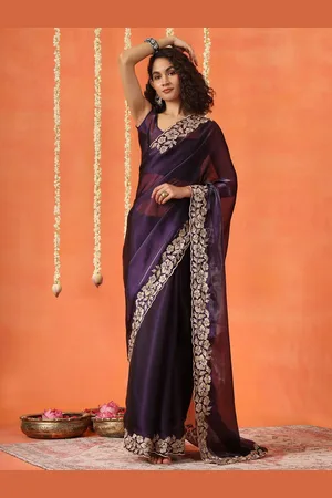 Tikhi Imli Embroidered Organza Saree