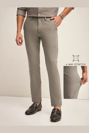 The Bear House Men Solid 4 Way Stretch Formal Trouser