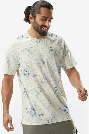 DECATHLON Men Dyed Round Neck Cotton T-Shirt