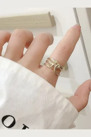 Salty Baroque Gold-Plated Adjustable Finger Ring