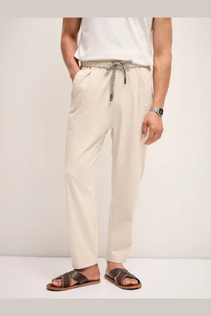 The Bear House Men Self Design Regular Fit Casual Pant