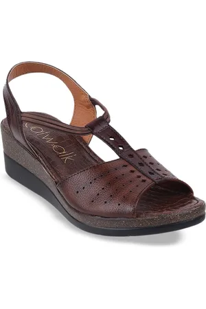 Catwalk Textured Leather Wedge Heels