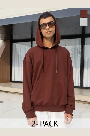Color Capital Pack Of 2 Unisex Solid Oversized Sweatshirt