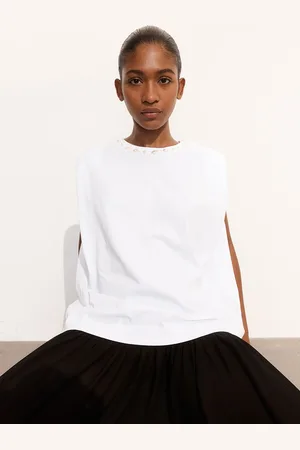 H&M Bead-Embellished Cotton Top