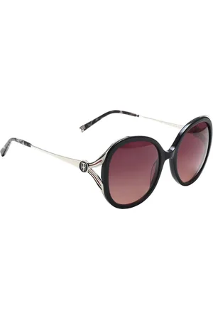 Tommy Hilfiger Women Round Sunglasses with UV Protected Lens TH 2593 C1 blkbr-34 54 S