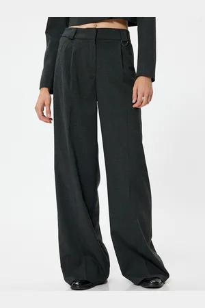 Koton Women High-Rise Wide Leg Trousers