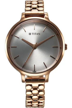 Titan Women Dial & Stainless Steel Bracelet Style Straps Analogue Watch 2709WM02
