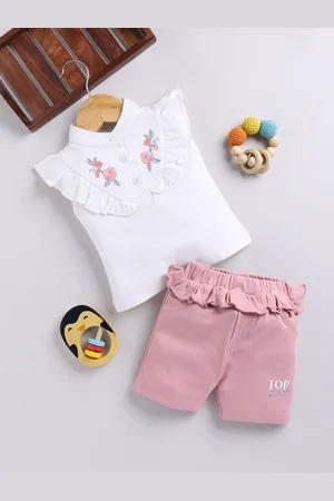 Moms Love Infant Girls Pure Cotton Top with Shorts