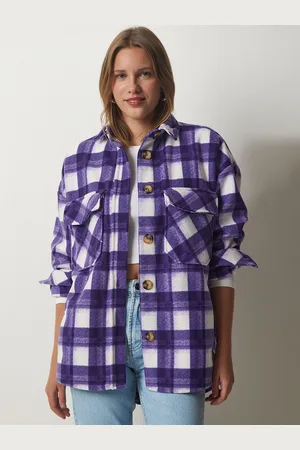 Happiness istanbul Women Checked Longline Tailored Jacket