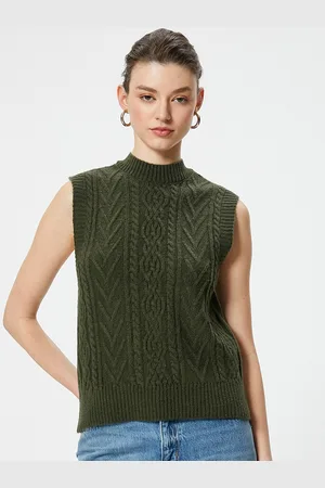 Koton Women Ribbed Sweater Vest