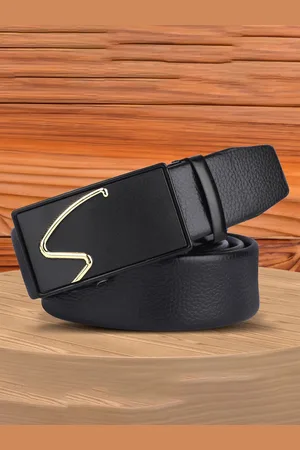 Winsome Deal Men Textured Slider Buckle Formal Belt