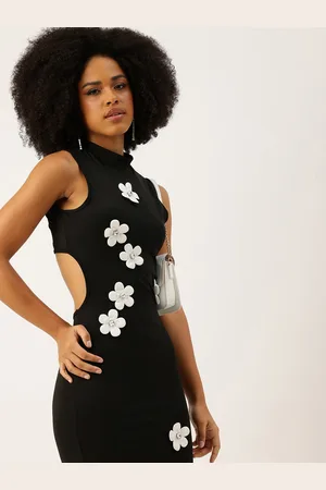 Bebe Corsage Embellished Cut-Out Detailed Party Maxi Dress