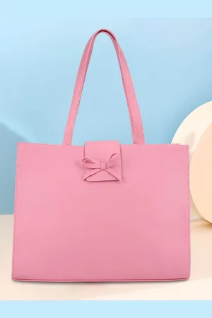 DressBerry Oversized Shopper Tote Bag with Bow Detail