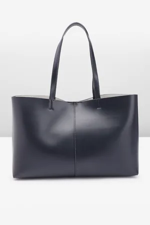 MANGO Leather Effect Structured Shoulder Bag