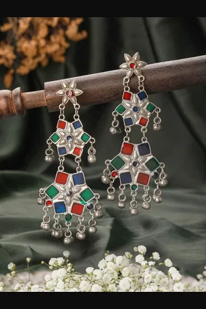 Jazz and Sizzle Women Floral Drop Earrings