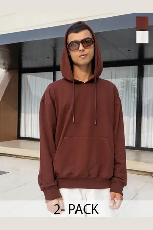 Color Capital Pack Of 2 Unisex Solid Oversized Sweatshirt