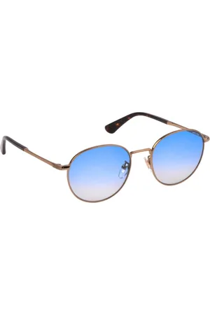 Police Unisex Oval Sunglasses with UV Protected Lens SPLD94K538M2SG-Gold-Toned