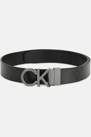 Calvin Klein Men Solid Leather Push Pin Casual Belt