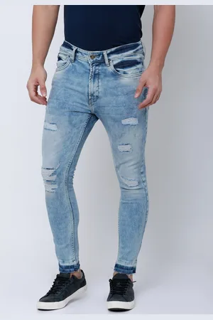 LocoMotive Men Blue Slim Fit Mid-Rise Mildly Distressed Stretchable Jeans