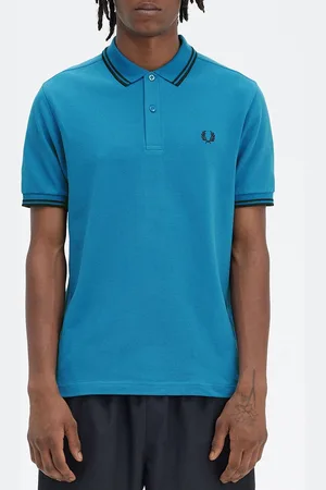 Fred Perry Men Polo Collar Applique T-shirt