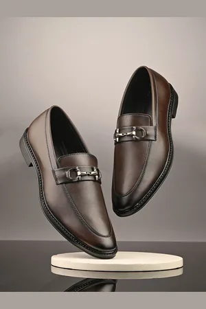 HERE&NOW Men Round Toe Formal Slip-On Shoes