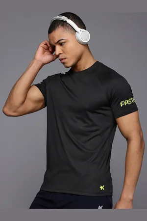 HRX Men Typography Printed Rapid-Dry Sports T-shirt