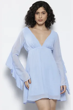 NA-KD Ruffled V-Neck Empire Dress