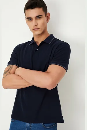 Max Collection Men Solid Polo Collar Cotton T-Shirt