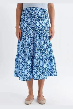 DeFacto Printed Tiered A-Line Midi Skirts