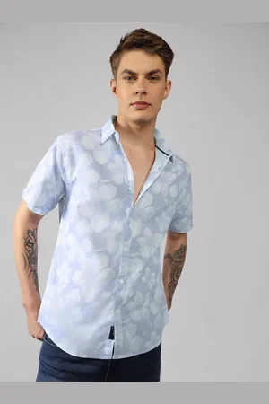 Dennis Lingo Men Spread Collar Floral Printed Relaxed Fit Casual Shirt