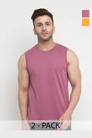 CHKOKKO Men Solid Round Neck Cotton T-Shirt