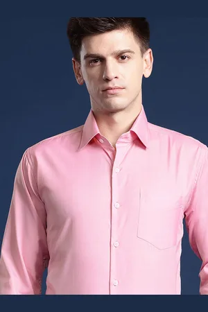 HANCOCK Men Self Design Wrinkle Resistant Pure Cotton Slim Fit Formal Shirt