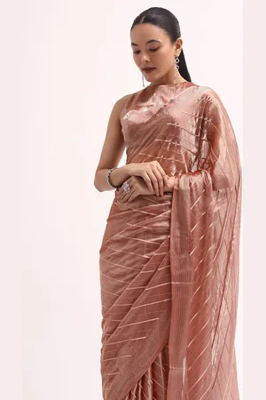 KALKI Fashion Striped Tissue Saree