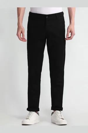 Arrow Men Slim Fit Mid-Rise Flat-Front Chinos Trousers
