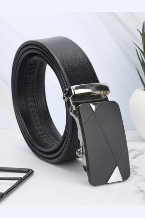 Winsome Deal Men Textured Slider Buckle Formal Belt