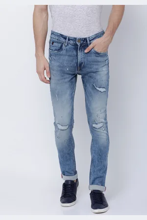 LocoMotive Men Blue Slim Fit Mid-Rise Mildly Distressed Stretchable Jeans