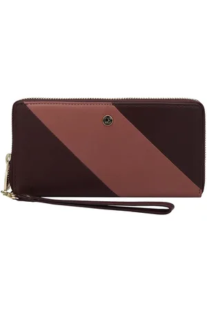 Da Milano Women Colourblocked Leather Zip Around Wallet