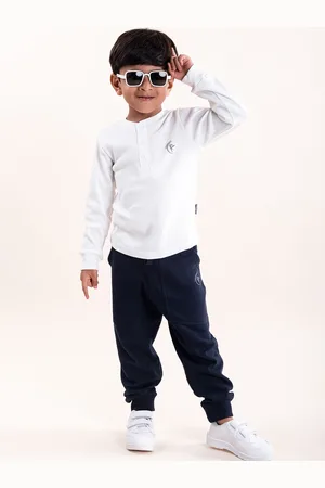 KiddoPanti Boys Henley Neck T-Shirt & Joggers