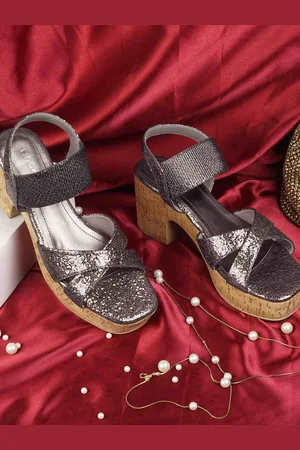 All Things Mochi Women Textured Block Heel Sandals
