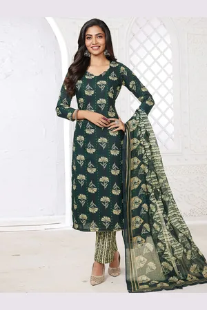 Miraan Floral Printed Pure Cotton Unstitched Dress Material