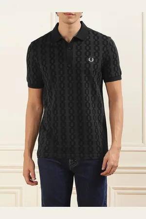Fred Perry Men Printed Mandarin Collar Pockets T-shirt