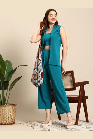 Mast & Harbour Top & Palazzos With Jacket
