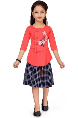 BAESD Girls Printed Top with Skirt