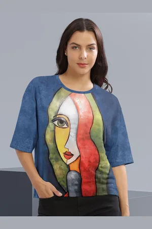 HELLCAT Women Graphic Printed Round Neck Cotton Oversized T-Shirt