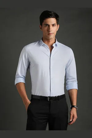 Bergamo Slim Fit Knitted Spread Collar Formal Shirt