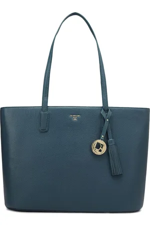 Da Milano Leather Structured Shoulder Bag with Tasselled