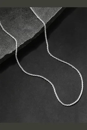 Accessorize London Women Sterling Silver Plated Chain Necklace
