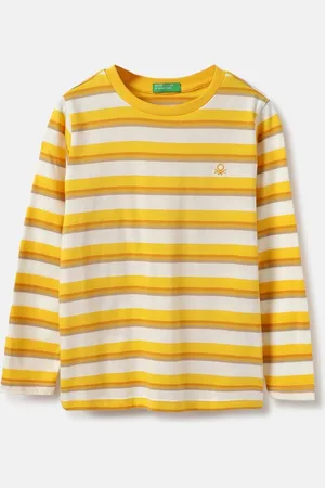 Benetton Boys Striped Pure Cotton T-shirt