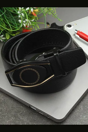 Winsome Deal Men Textured Slider Buckle Closure Casual Belt